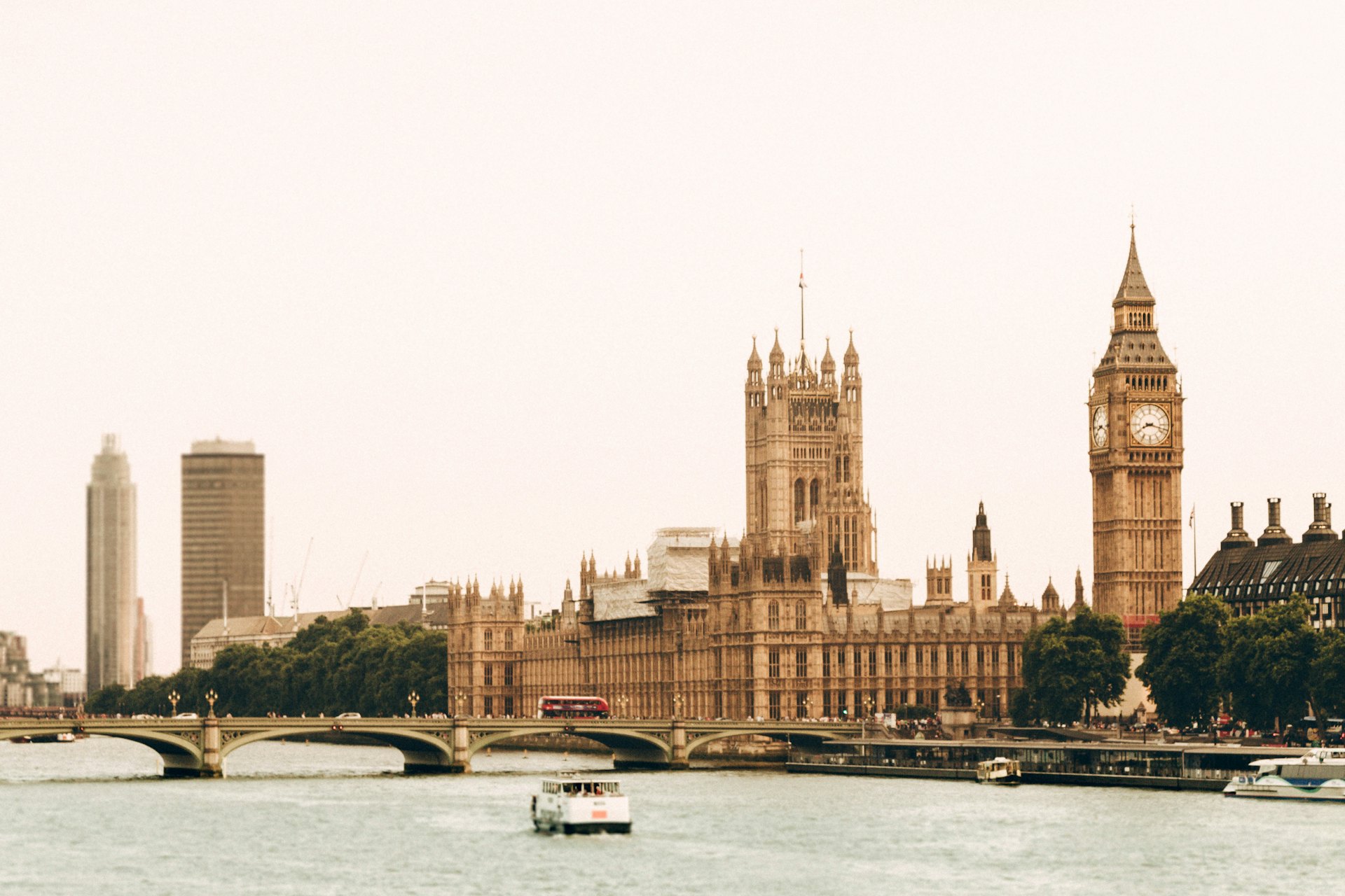The Palace of Westminster seen across the Thames